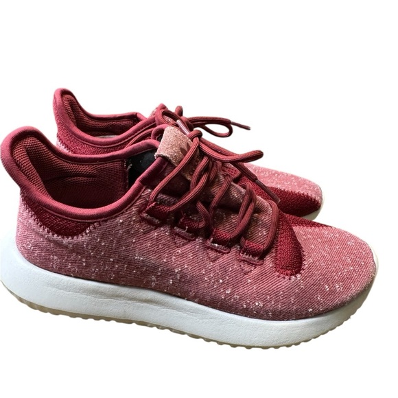 👟 Adidas Tubular Shadow Collegiate Burgundy Knit Sneakers Men’s 5.5 👟 - Picture 3 of 7